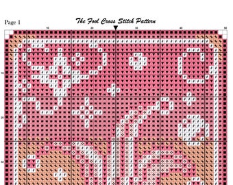 Tarot Cross Stitch Pattern, The Fool Cross Stitch, Witch Cross Stitch,  Witchy Cross Stitch, Kawaii Cross Stitch, Counted Cross Stitch, PDF