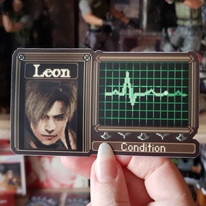 Resident Evil 4 Sticker, Leon Kennedy Sticker, Pixel Art Sticker, Horror Sticker, Game Sticker, Gaming Sticker, Anime Sticker, Remake, Funny