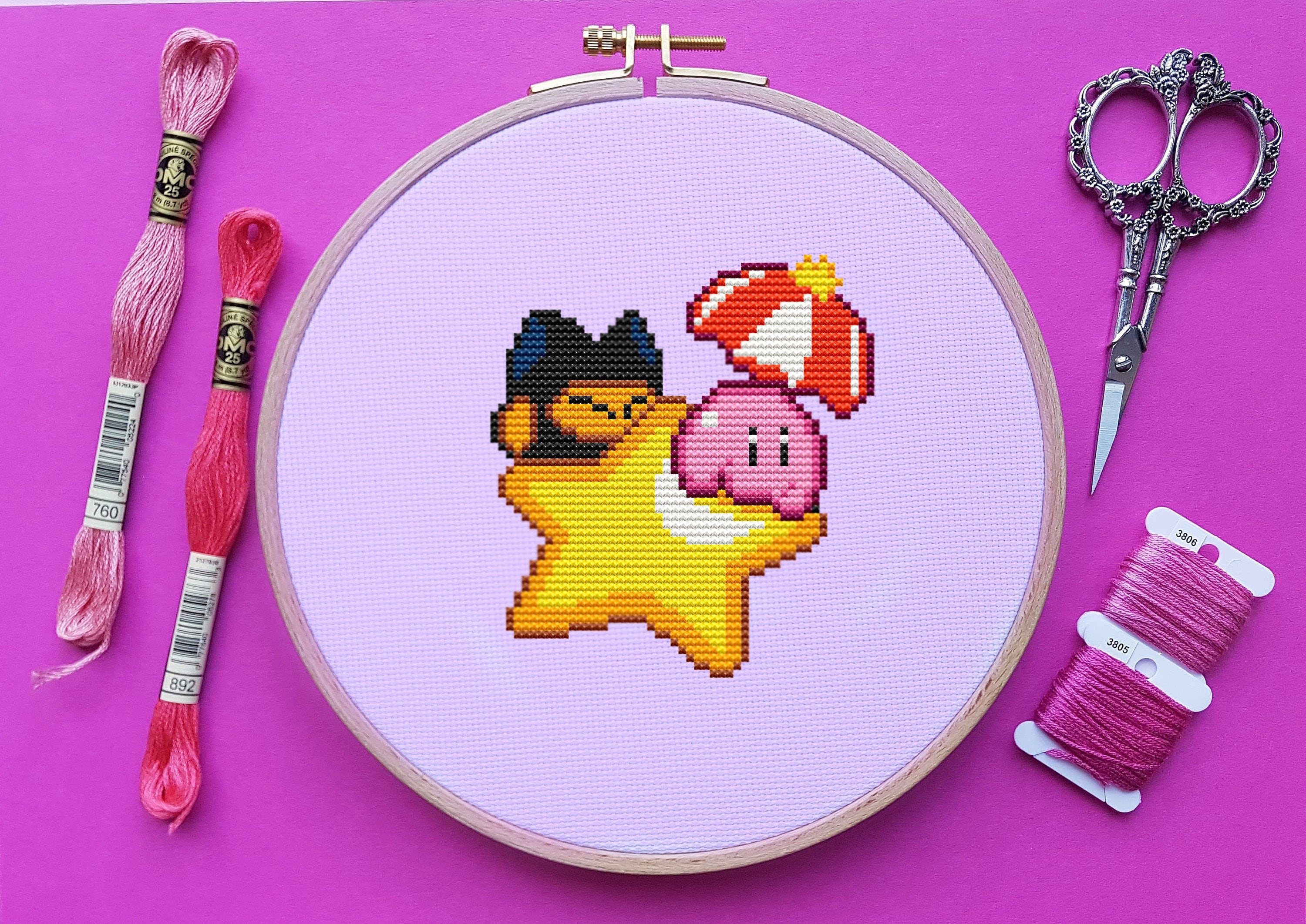 Kirby Cross Stitch Pattern Game Cross Stitch Nintendo Cross | Etsy
