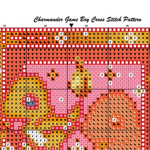Charmander Game Boy Cross Stitch Pattern, Console Cross Stitch, Galaxy ...
