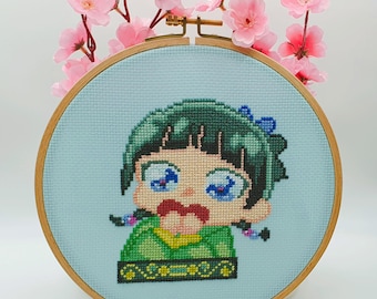 Anime Cross Stitch Pattern, Pixel Cross Stitch, Chibi Cross Stitch, Cute Cross Stitch, Kawaii Cross Stitch, Funny Cross Stitch, Counted, PDF
