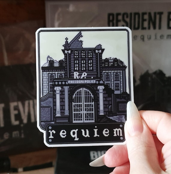 Resident Evil Requiem Sticker, Leon Kennedy Sticker, Pixel Art Sticker, Horror Sticker, Game Sticker, Gaming Sticker, Anime Sticker, Vinyl