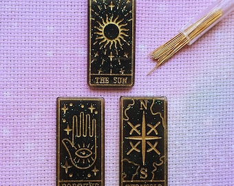 Set di aghi in resina per tarocchi, Witchy, punto croce
