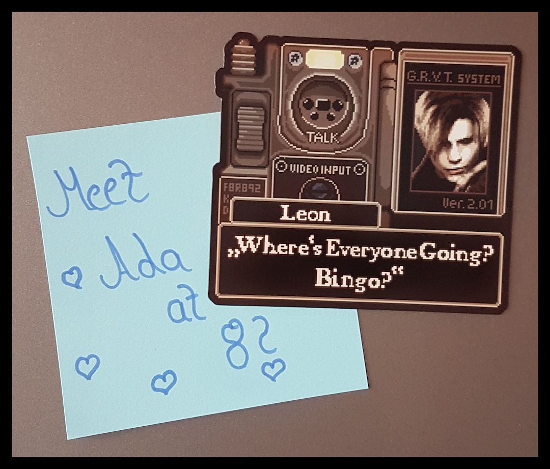 Resident Evil Leon Kennedy Magnet, Gaming, Quote - Etsy