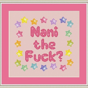 Nani the fuck Kreuzstichmuster, Japan, Pastell, (PDF) Bild 1