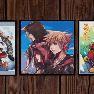 Kingdom Hearts Cross Stitch Pattern Set, Game Cross Stitch, Anime Cross Stitch, Gaming Cross Stitch, Counted Cross Stitch, Kreuzstich, PDF