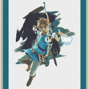 Zelda Cross Stitch Pattern, Gaming Cross Stitch, Game Cross Stitch, Anime Cross Stitch, Fantasy Cross Stitch, Kreuzstich, Counted, PDF, DMC