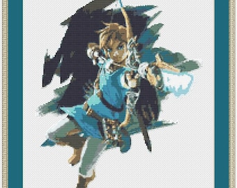 Zelda Cross Stitch Pattern, Gaming Cross Stitch, Game Cross Stitch, Anime Cross Stitch, Fantasy Cross Stitch, Kreuzstich, Counted, PDF, DMC
