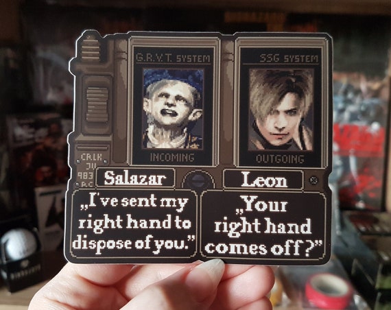 バイオハザード　Resident Evil レオン　ステッカー バイオハザード4ステッカー、レオン・ケネディステッカー、ピクセル