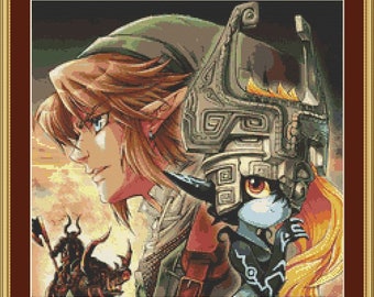 Zelda Cross Stitch Pattern, Link, Gaming, (PDF)
