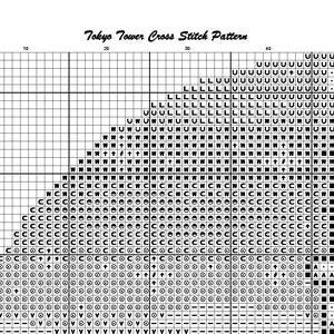 Tokyo Tower Cross Stitch Pattern, Japan Cross Stitch, Pastel Cross Stitch, Cute Cross Stitch, Japanese Cross Stitch, City Cross Stitch, PDF image 3