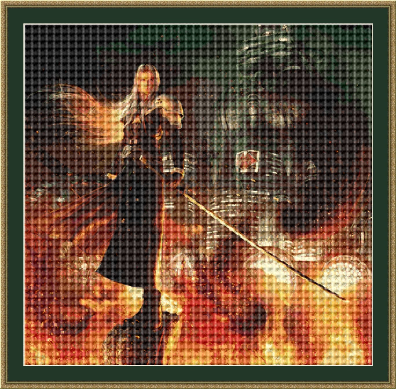 Final Fantasy Cross Stitch Pattern Sephiroth Cross Stitch - Etsy Norway