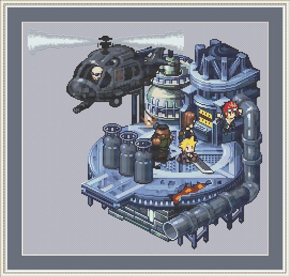 Final Fantasy Cross Stitch Pattern, Cloud Cross Stitch, Tifa Cross Stitch, Game Cross Stitch, Anime Cross Stitch, Gaming Cross Stitch, PDF