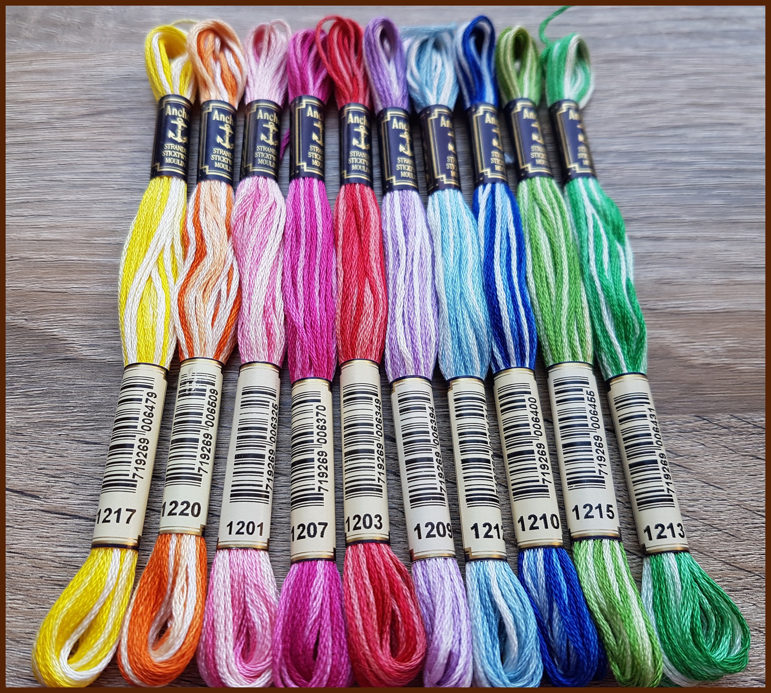 10 Anchor Variegated Threads Cross Stitch Thread Embroidery Etsy Canada