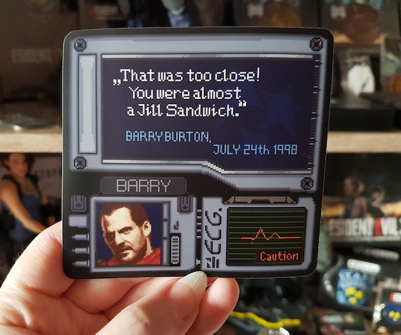 Resident Evil Sticker, Jill Sandwich Sticker, Pixel Sticker, Horror Sticker, Game Sticker, Gaming Sticker, Anime Sticker, Funny Sticker
