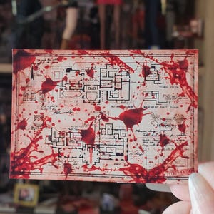 1/6 Resident Evil Mansion Map, 1/6 Diorama, Resident Evil Miniature, Resident Evil Figurs, Chris Redfield, Jill Valentine, Dollhouse