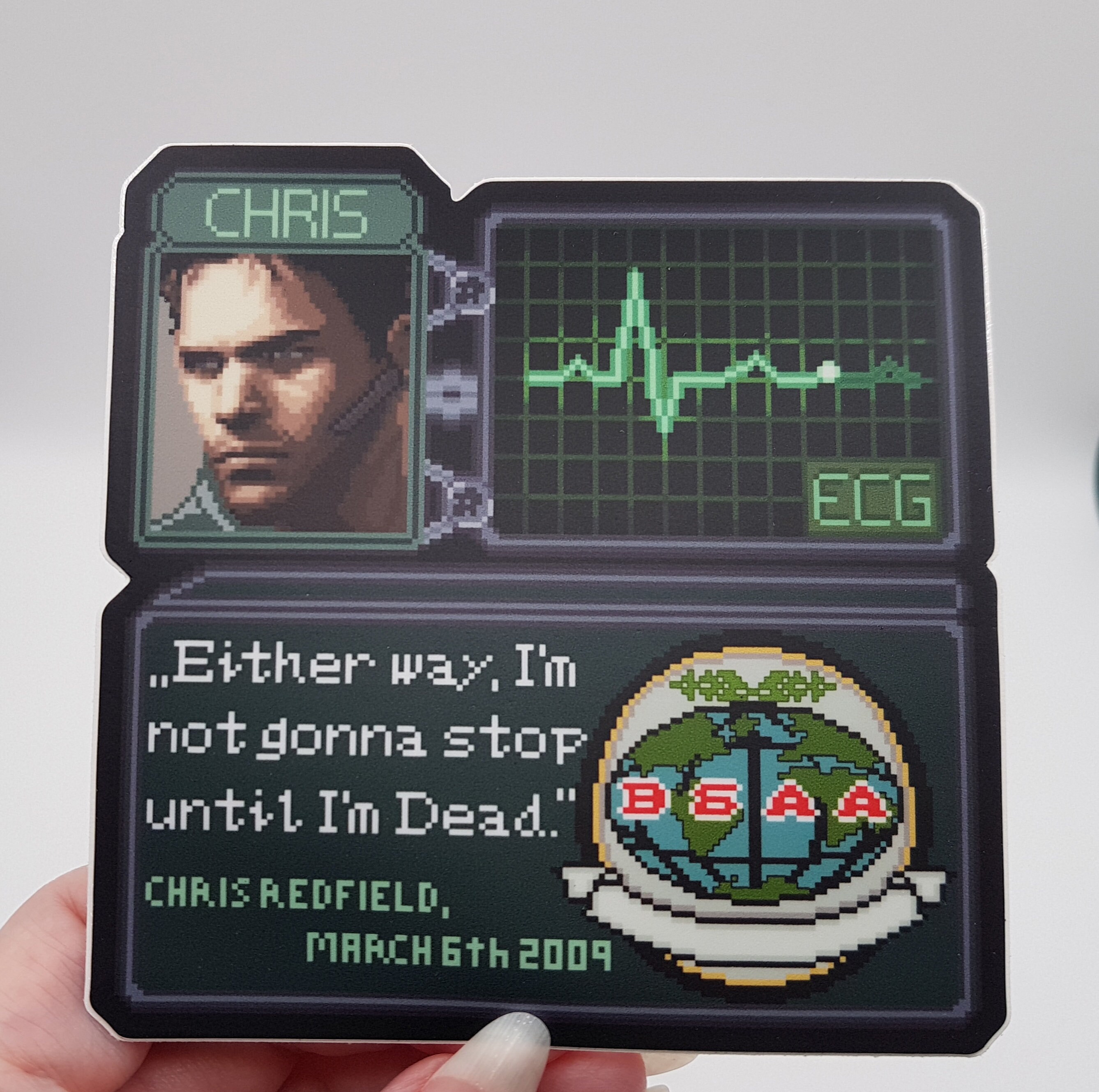 BIOHAZARD クリス・レッドフィールド コースター ステッカー バイオ