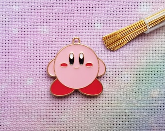 Kirby Enamel Needle Minder, Cross Stitch, Magnet
