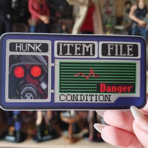 Resident Evil Sticker, Hunk Sticker, Pixel Sticker, Horror Sticker, Game Sticker, Gaming Sticker, Anime Sticker, Leon Kennedy