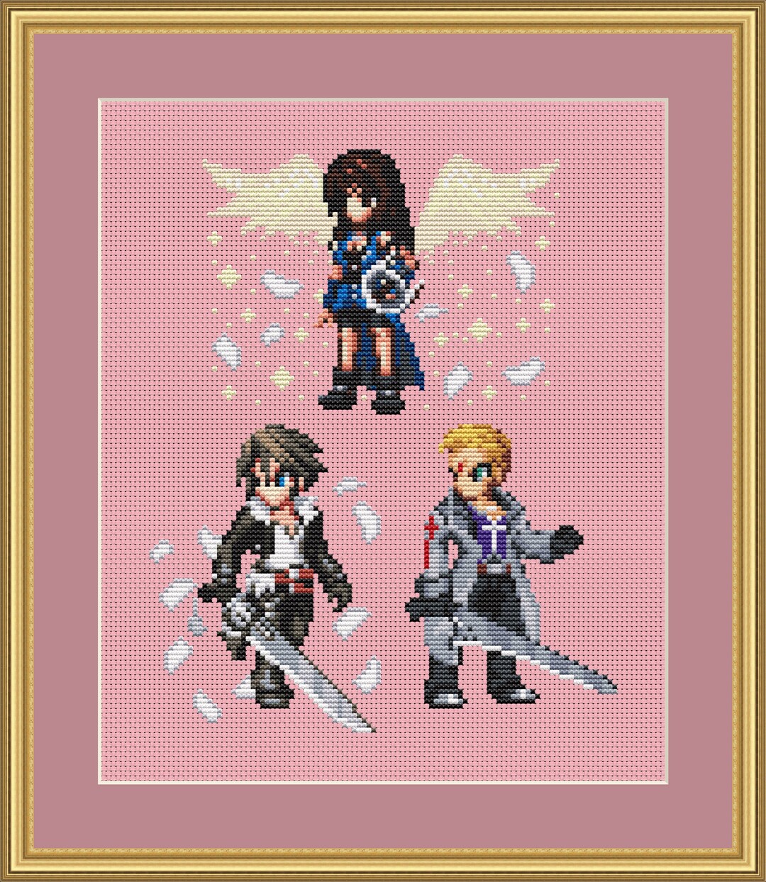 Final Fantasy 8 Cross Stitch Pattern Set, Squall Cross Final Fantasy 8 Cross Stitch Pattern Set, Squall Cross