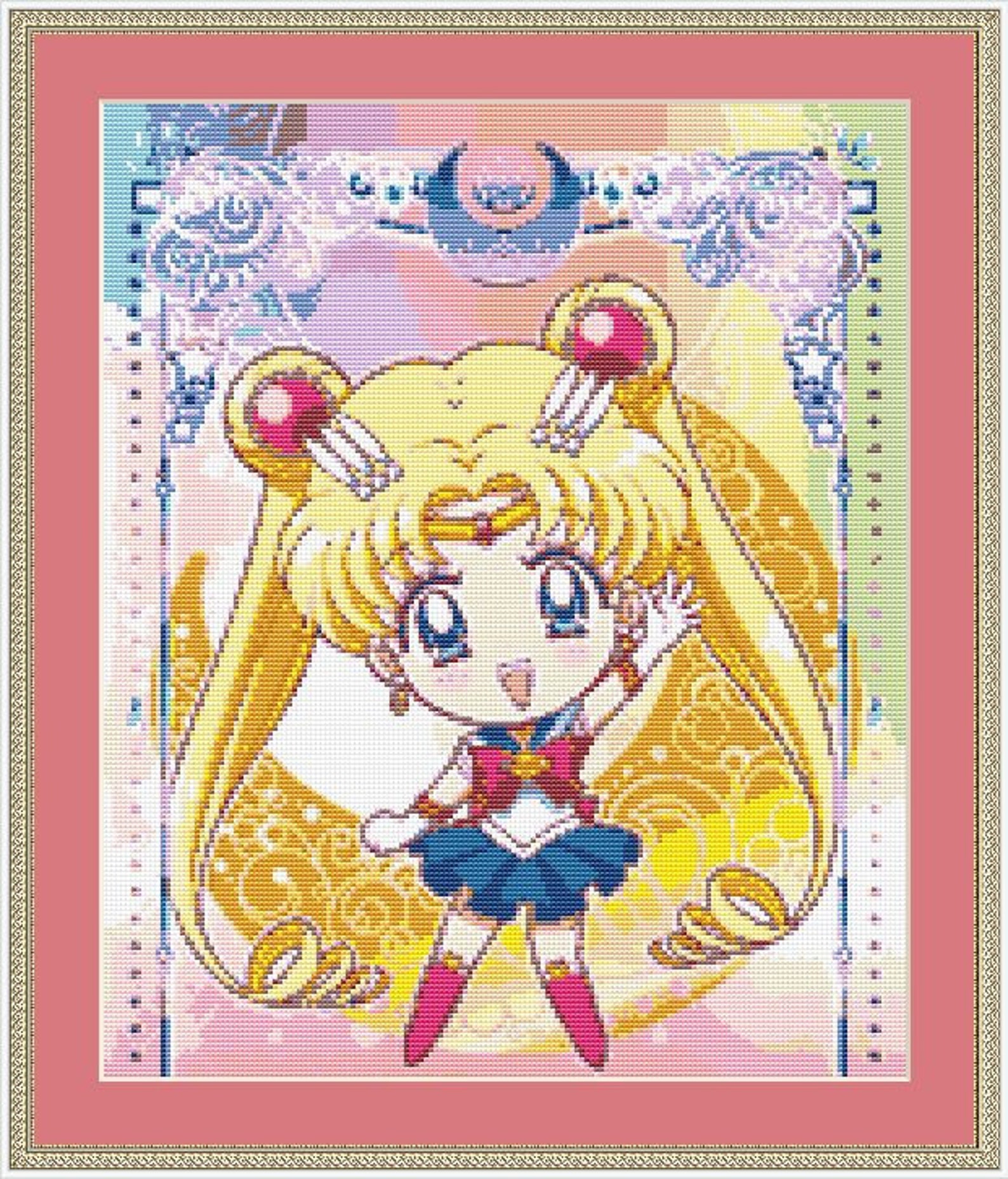 Sailor Moon Cross Stitch Pattern Set Anime Cross Stitch Cute Etsy