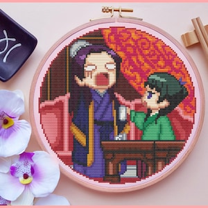Anime Cross Stitch Pattern, Pixel Cross Stitch, Chibi Cross Stitch Cute Cross Stitch, Kawaii Cross Stitch, Funny Cross Stitch, Counted, PDF