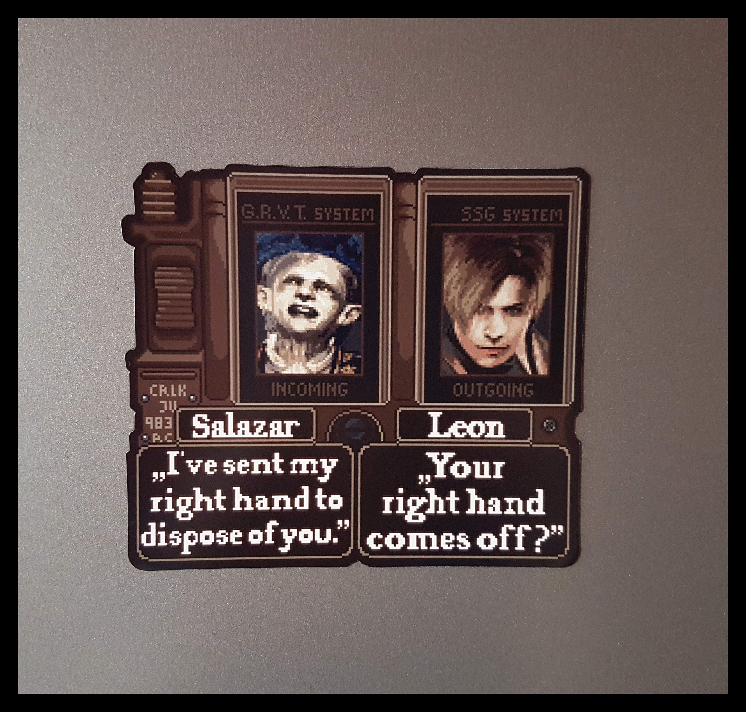 Resident Evil Leon Kennedy Magnet, Gaming, Quote - Etsy