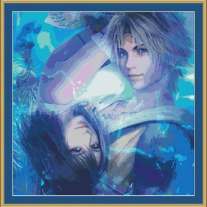 Final Fantasy Kreuzstichmuster, Tidus Kreuzstich, Spiel Kreuzstich, Anime Kreuzstich, Yuna, Kreuzstich PDF, Niedlich, Kawaii