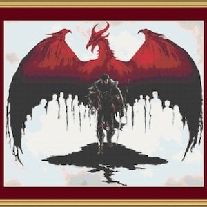 Dragon Age Cross Stitch Pattern, Dragon Cross Stitch, Fantasy Cross Stitch, Game Cross Stitch, Anime Cross Stitch, Gothic Cross Stitch, PDF