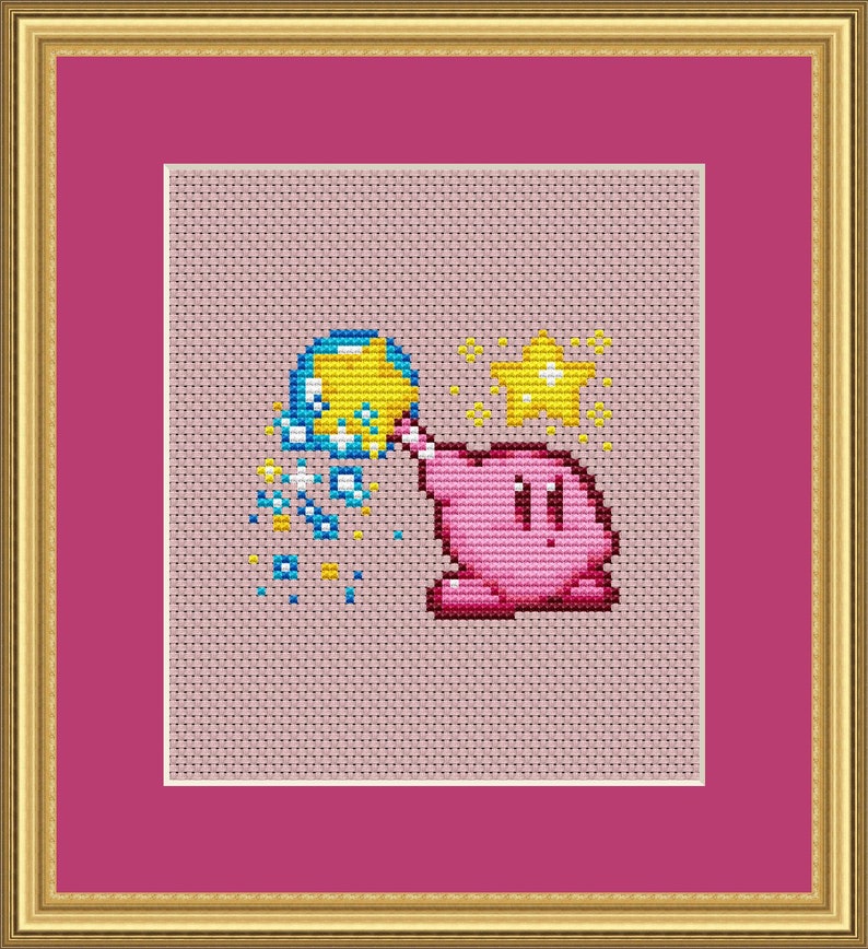 Kirby Cross Stitch Pattern Gaming Cross Stitch Smash Bros Etsy