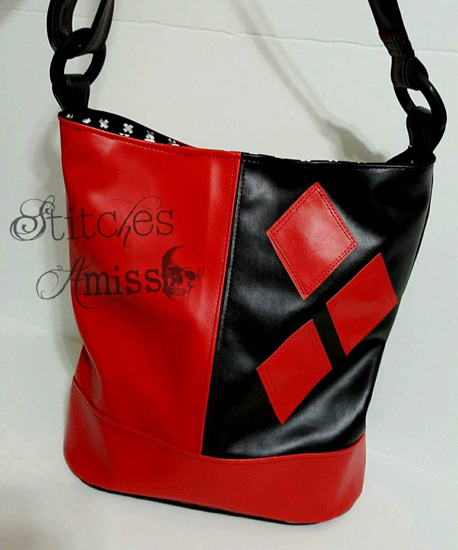 Harley Quinn purse Harley Quinn bag Harley purse black Etsy