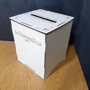 Scatola di legno per biglietti, scatola regalo per matrimonio e compleanno, file di taglio laser Svg Dxf
