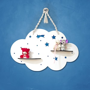 Laser Cut Cloud Shelf, Children's Room Decor (SVG, DXF, PDF)
