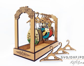 3mm Earring Hanger Rack | Earring Holder | Jewelry Display | Earring Display | DIGITAL DOWNLOAD svg / dxf / pdf / cdr for 3mm