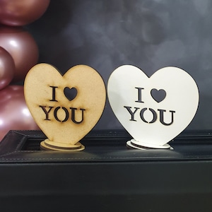 Heart I love u on stand,Digital File 3mm For Laser and CNC cutting | dxf ai cdr svg | Laser cut files
