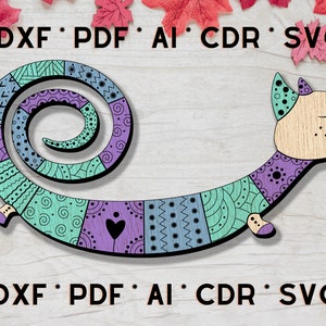 Cat  Laser Cut Necklace Digital Download