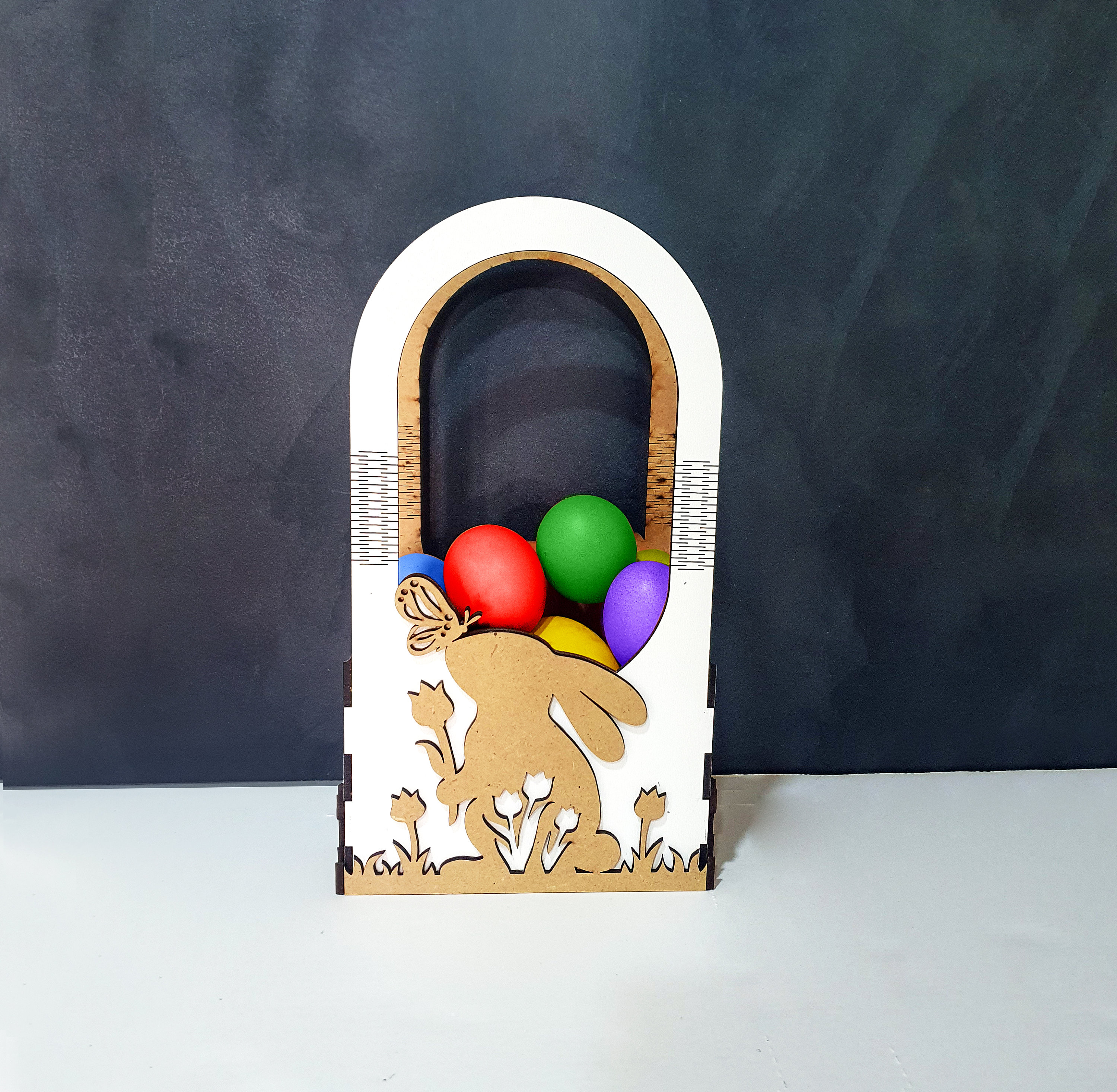 Easter Basket With Two Handles Laser Cut File SVG DXF - Etsy