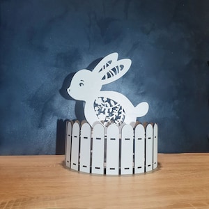 Easter Egg Holder Laser Cut  Vector File, Easter bunny egg decor for 3mm
