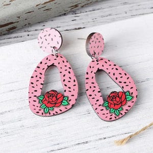 Flower Dots  Laser Engraved Earrings Digital Download Wood Earring Svg, Laser Cut Earring Svg for Glowforge, Earring Shapes Svg, Pdf, Dxf