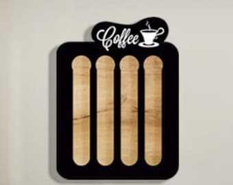 Coffee capsule support - Coffee organizer - capsule stand laser cut file