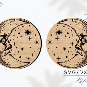 Moon Night Earrings Digital Download