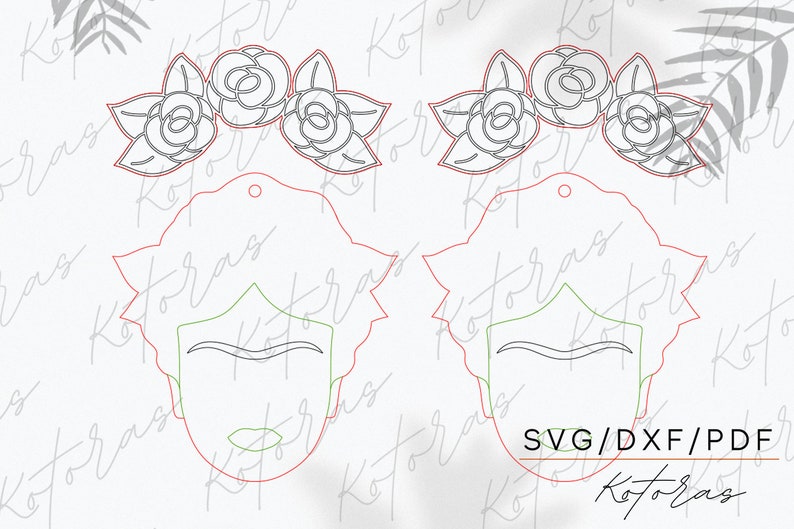 Frida Kahlo Engraved Earrings, Laser Cut SVG, DXF, Pdf - Etsy