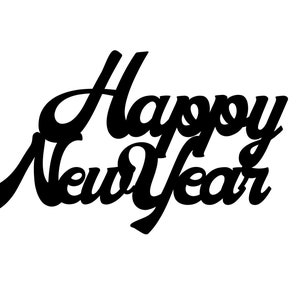 Happy New Year cut files svg pdf dxf ai cdr - colorful Happy New Year - Happy New Year files for cricut glowforge laser cut