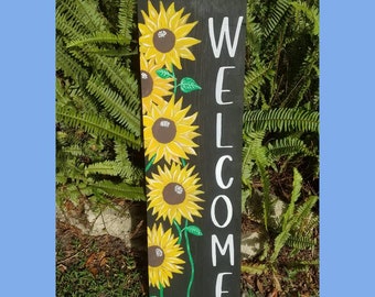 Sunflower Welcome Porch Sign
