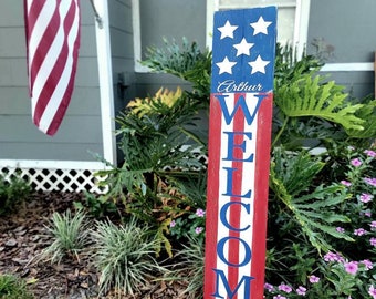 Patriotic Welcome Sign 4th of July
