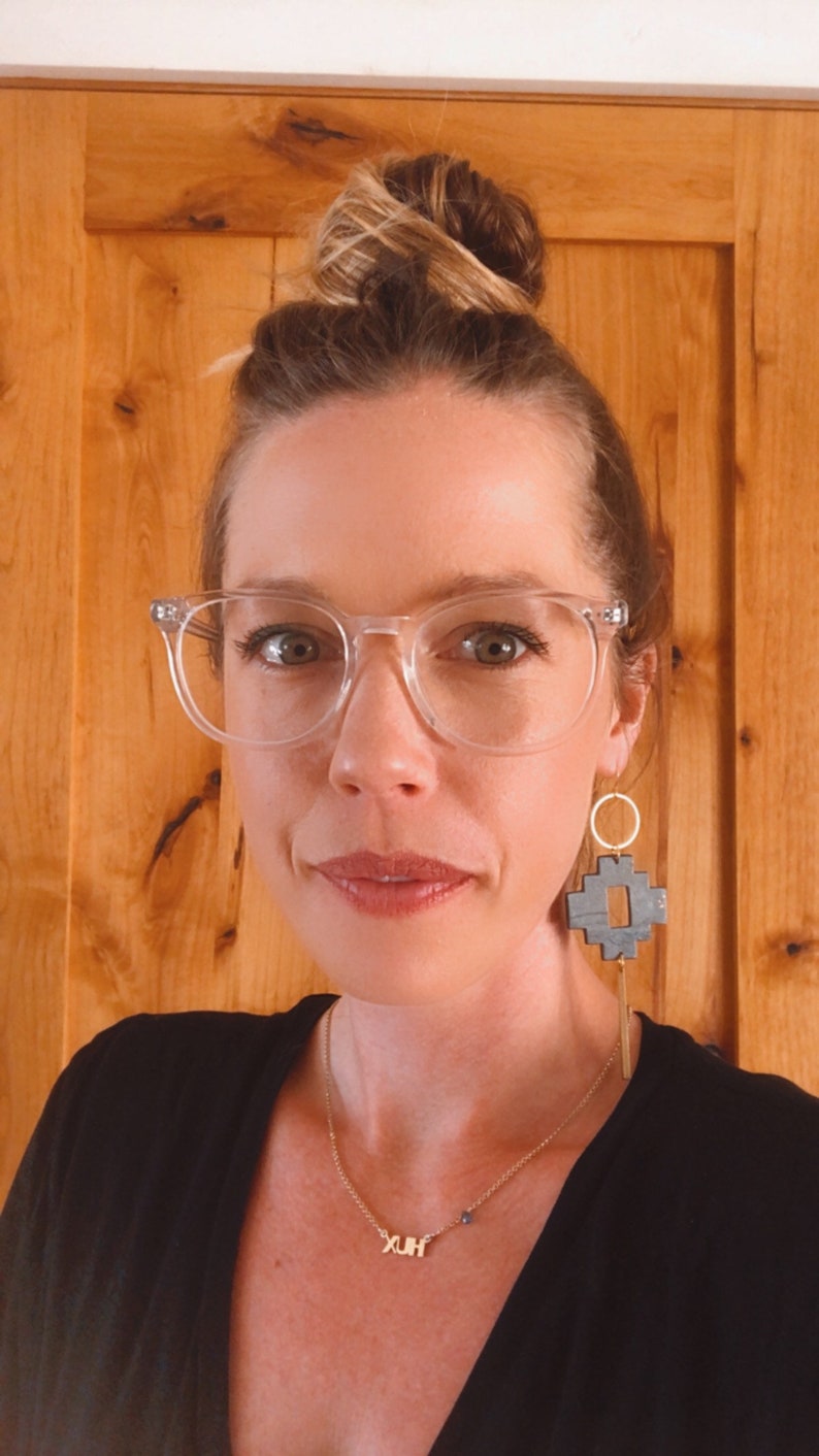 Santa Fe inspired earrings with brass