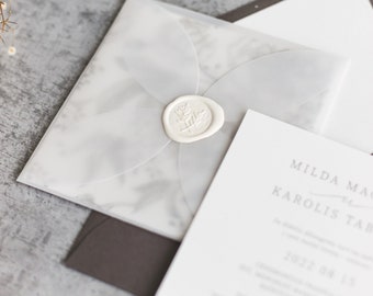 Vellum Petal envelope, Vellum petal envelope, Vellum Jacket For Wedding Invitations, Vellum Wrap, Vellum wedding invitations