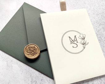 WAX stamp set, Bronze wax stamp