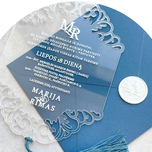 Effet visuel époustouflant avec carte d’invitation transparente en forme de découpe laser