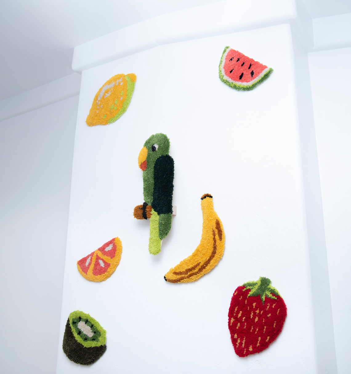 Tufted fruit wall hanging Etsy